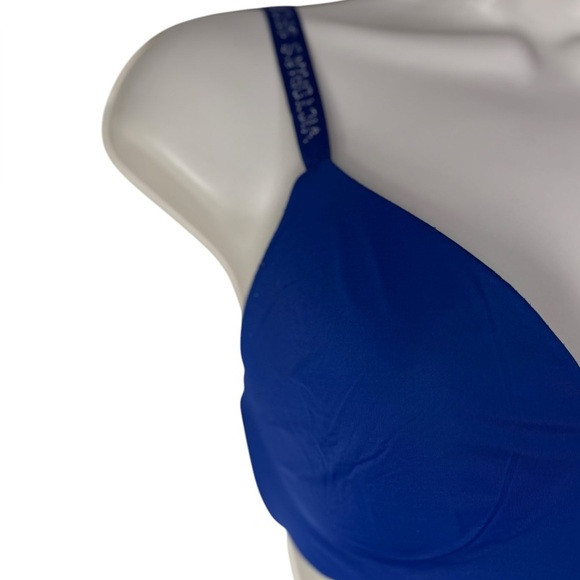 Victoria Secret  THE T-SHIRT Lightly Lined Wireless Bra Royal Blue 32DD - Picture 3 of 12